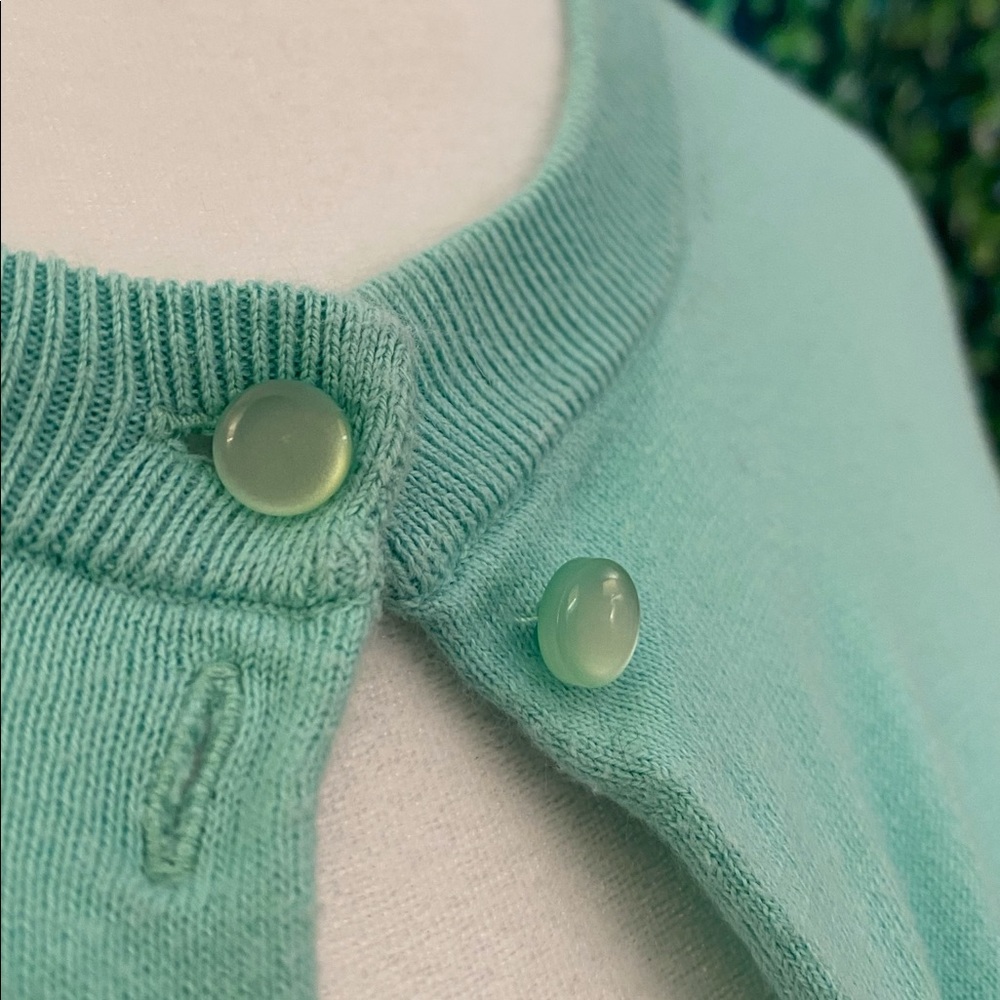 EUC J.Crew Clare Cardigan Mint M - Picture 2 of 4